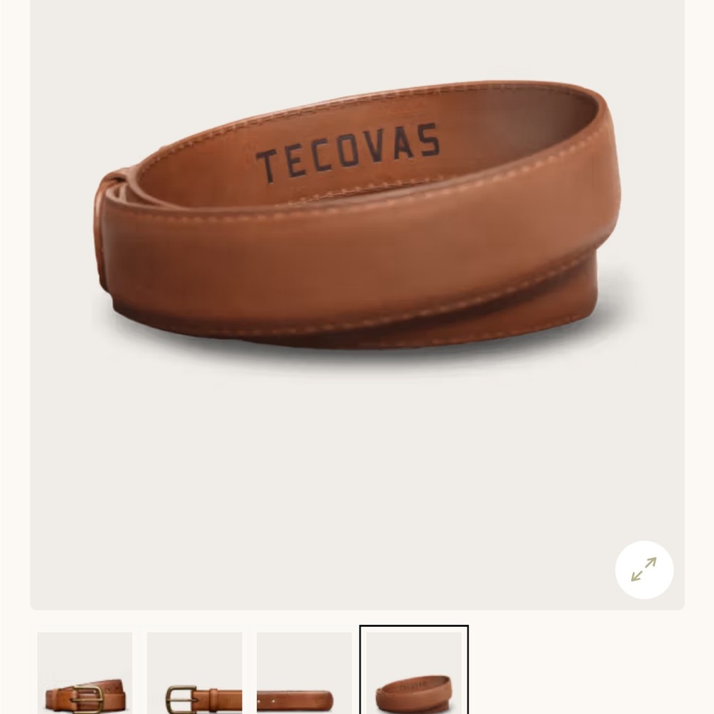 Tecovas Men's Brown Leather Belt 36 NWT Sold out